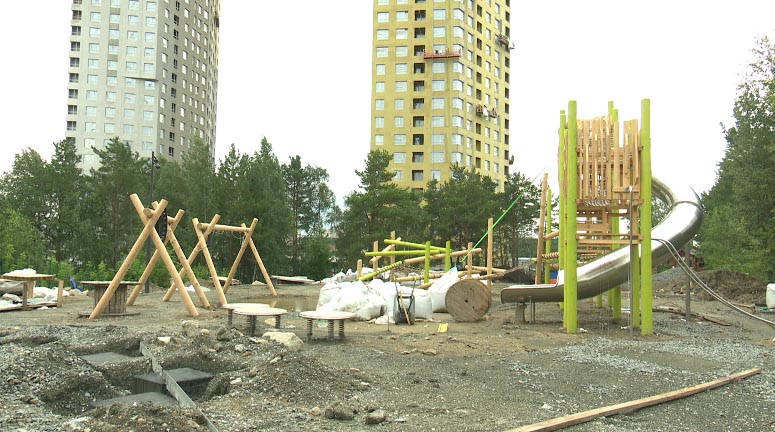 В Парке 50-летия ВЛКСМ в Екатеринбурге завершается благоустройство